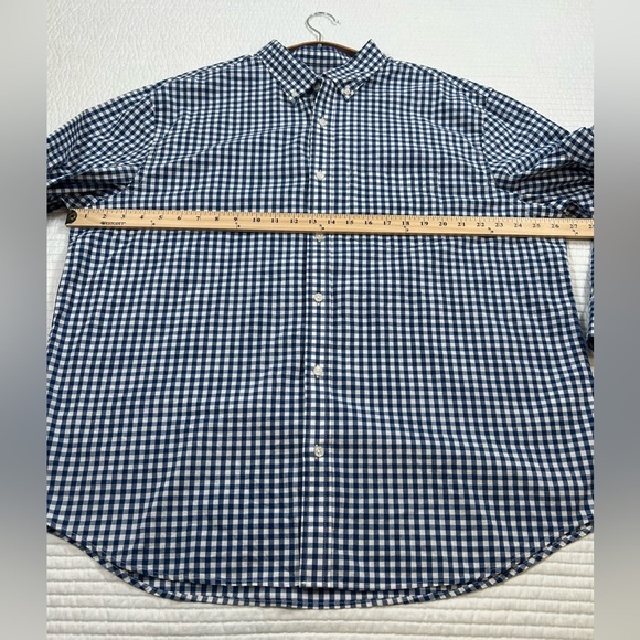 Old Navy Blue and White Casual Gingham Shirt. Size XXL - Picture 5 of 7